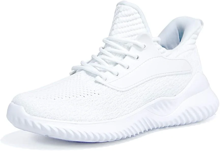 White Sneakers for Women Walking Shoes Comfortable Lightweight Womens Work Casual Tennis Shoes for Gym 8 US White