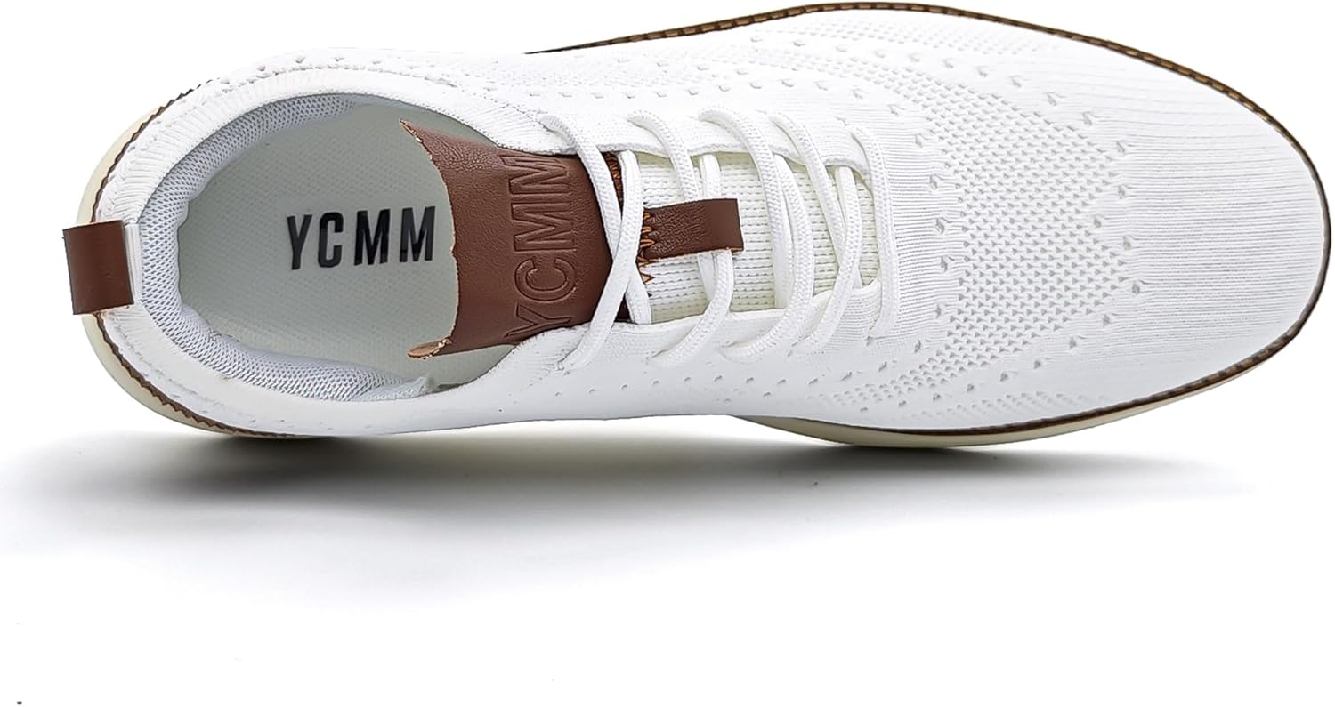 YCMM Mens Casual Dress Shoes Comfortable Breathable Mesh Oxford Business Office Walking Lightweight Tennis Sneakers