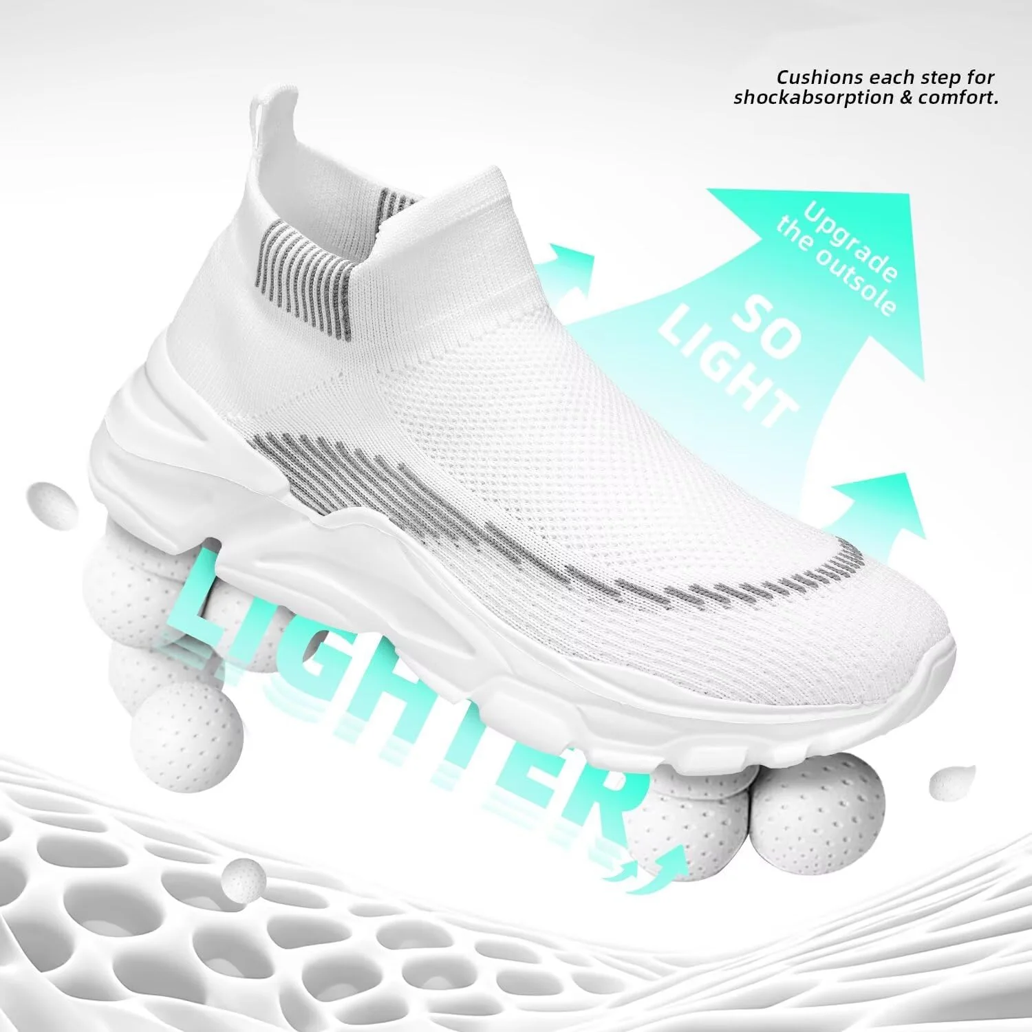 Men's Slip On Walking Shoes Running Comfortable Tennis Breathable Lightweight Non Slip Athletic Gym Workout Casual Fashion Sneakers