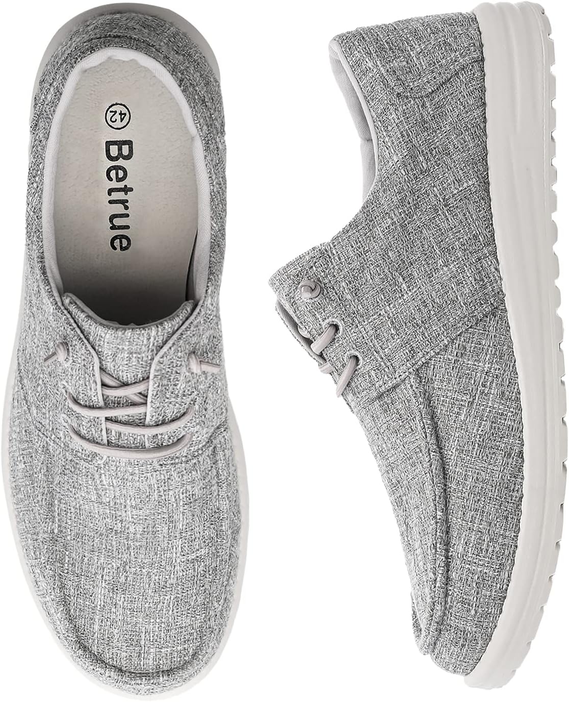 Men's Lightweight Soft Deck Shoes, Cotton Canvas Loafers for Casual Occasions