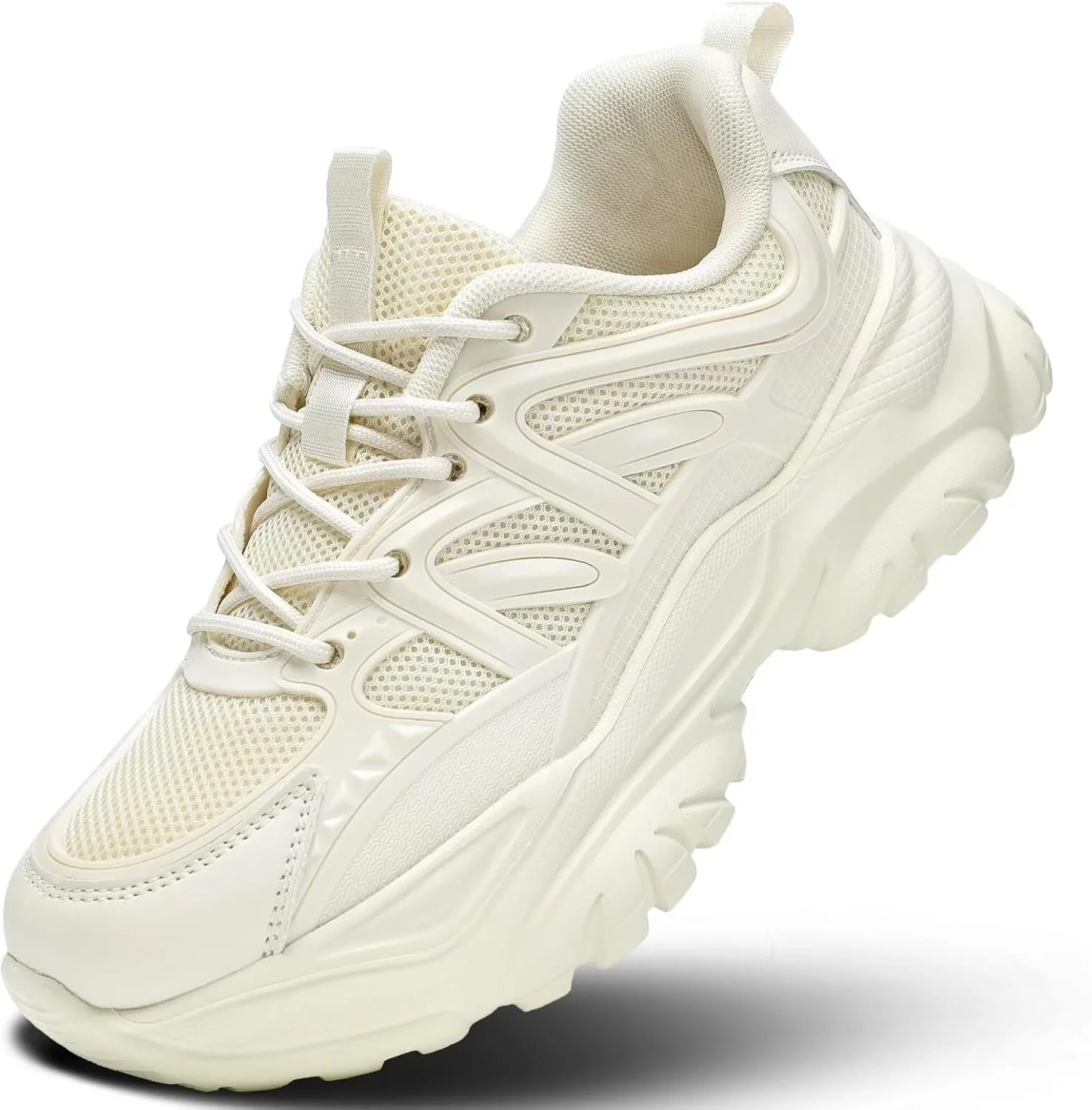 Women's Road Running Shoes Non Slip Ladies Walking Fashion Athletic Chunky Sneakers Work Gym Comfort Lightweight Mesh Soft Sole